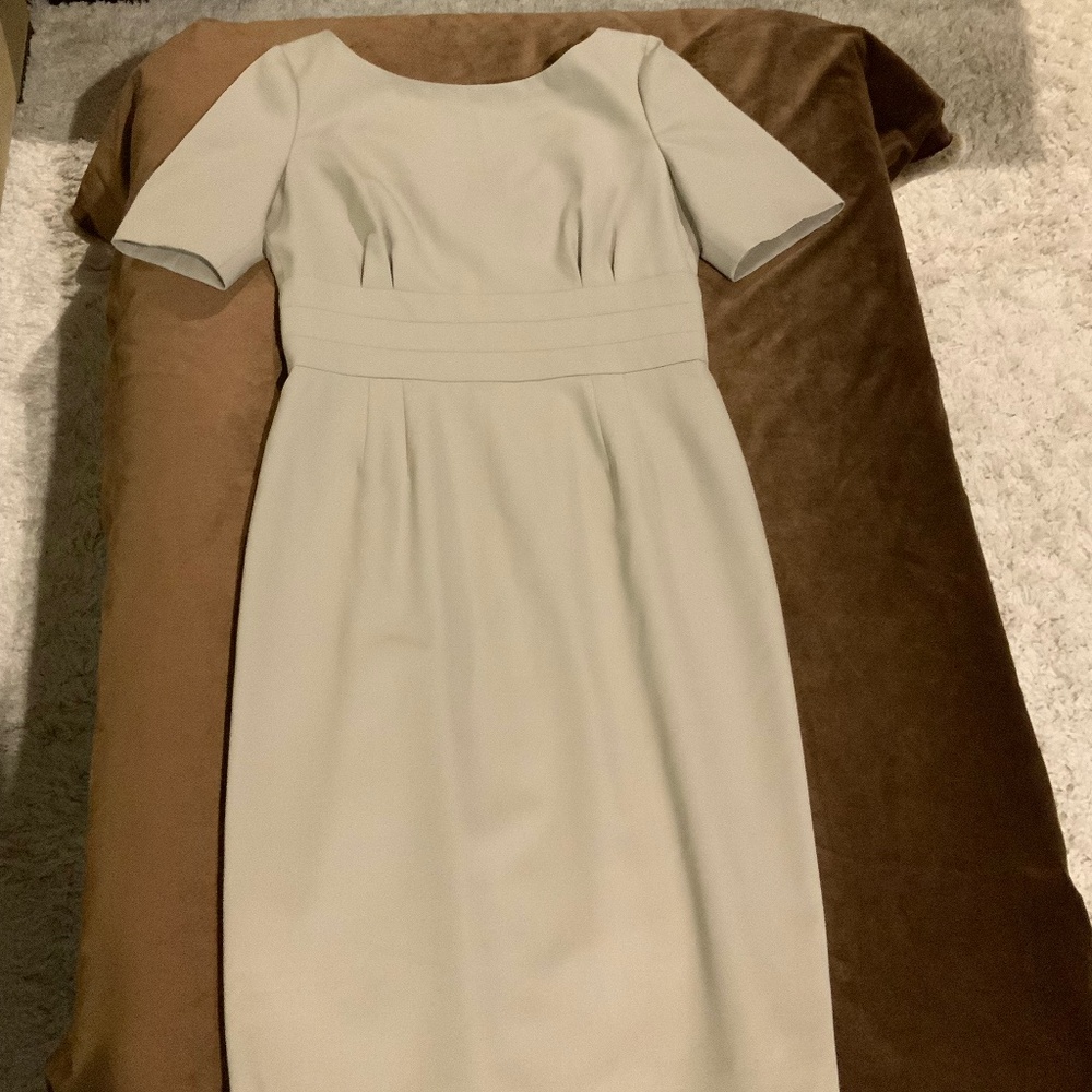 JCrew Tan 6 Women’s Suiting Dress Officecore Timeless Classic Quality Scandi